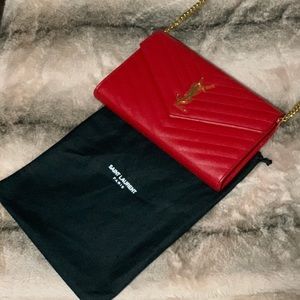 Saint Laurent red bag